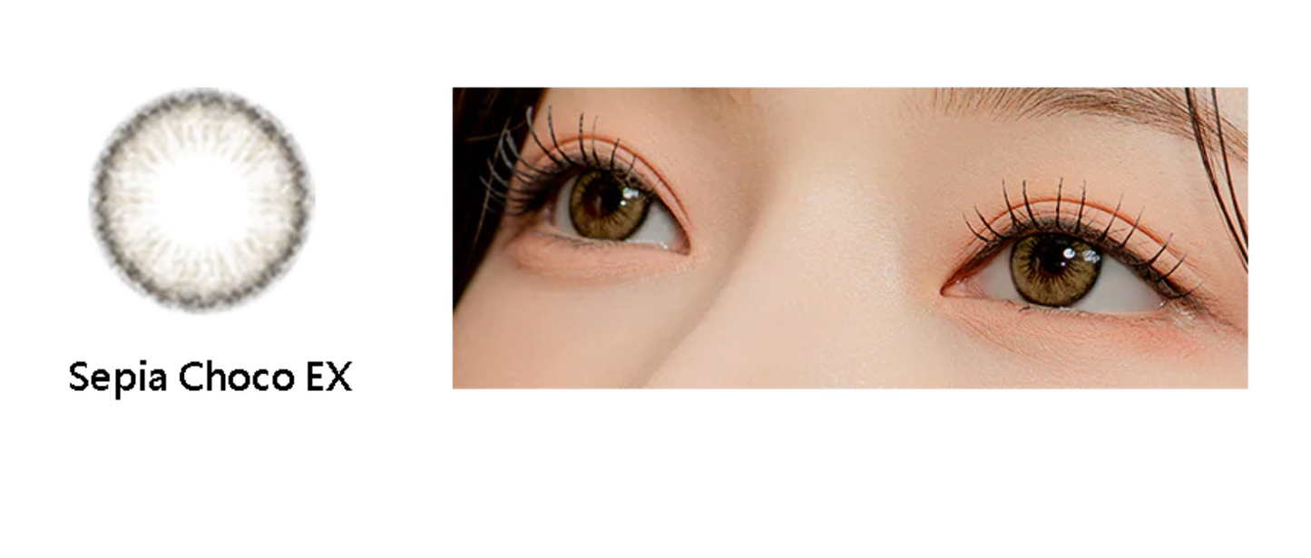 Clalen O2O2 Color 1Day 日拋彩色隱形眼鏡 Sepia Choco EX