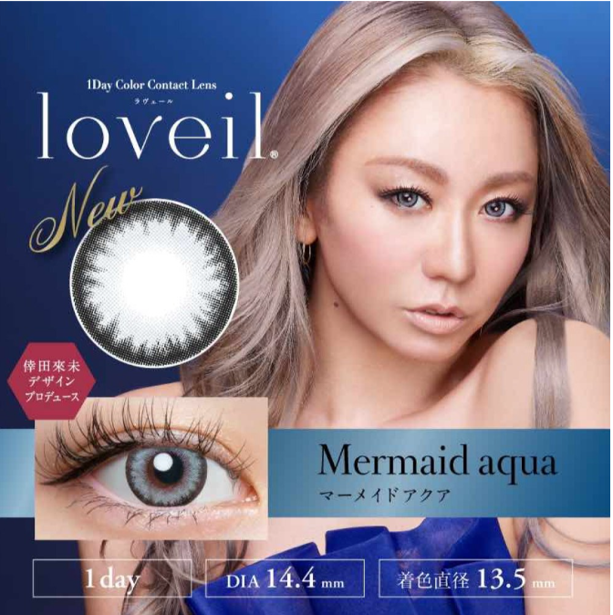 [Order Price] LOVEIL 1-DAY - LUXE STYLE - MERMAID AQUA Daily Disposable/10 Tablets 