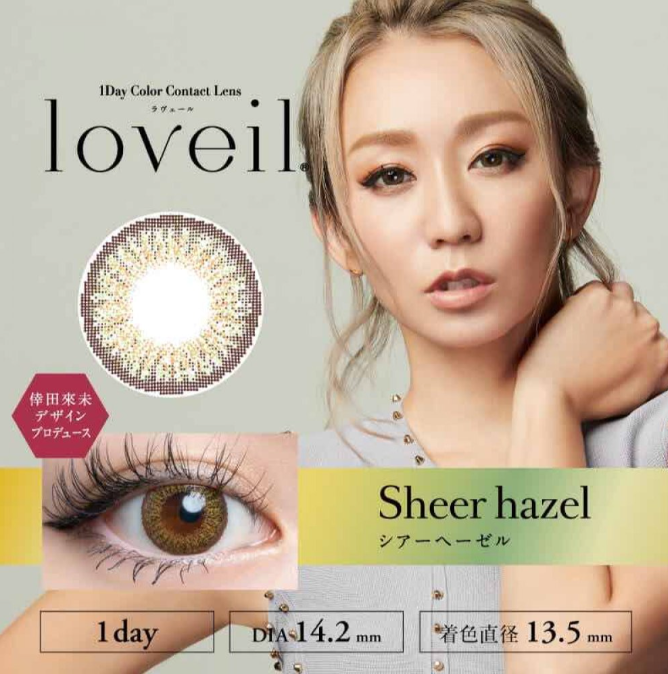 [Order Price] LOVEIL 1-DAY - HALF STYLE - SHEER HAZEL Daily Disposable/10 Tablets 