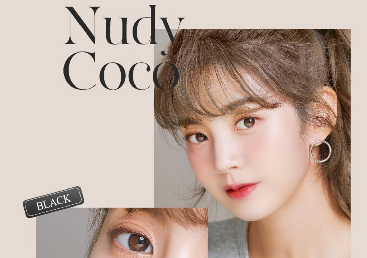 [Order Price] LENSTOWN NUDY COCO 1DAY - BLACK Daily Disposable/10 Tablets