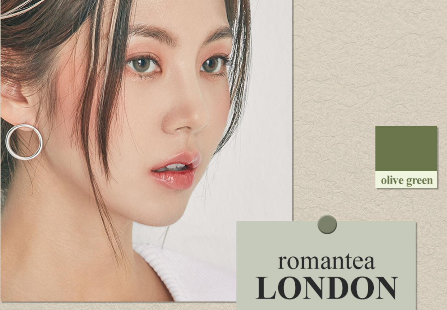 [Order payment] LENSTOWN ROMANTIC LONDON 1DAY - OLIVE GREEN daily disposable/10 tablets 