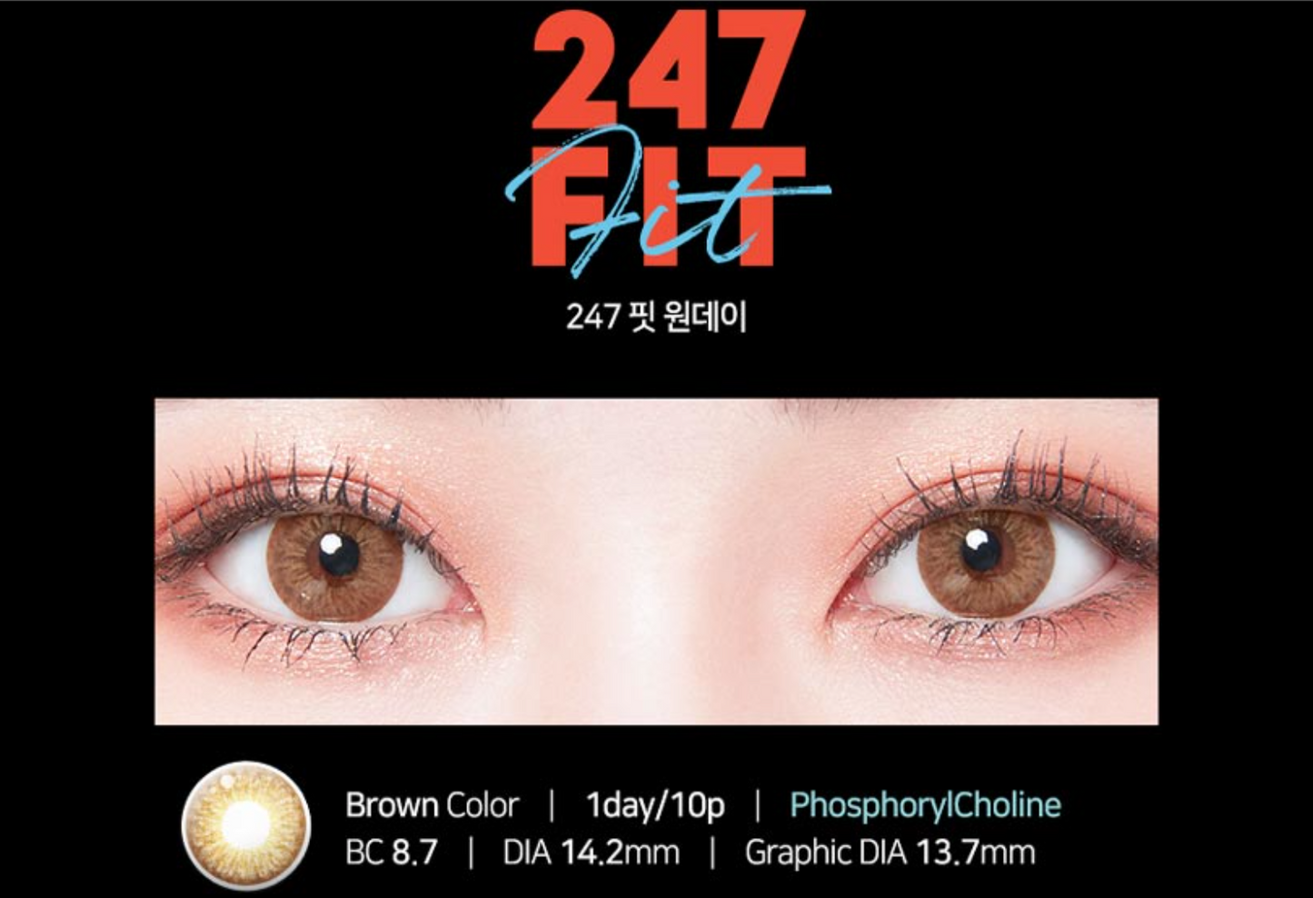 [Order Price] LENSTOWN 247 FIT - BROWN Daily Disposable/10 Tablets 