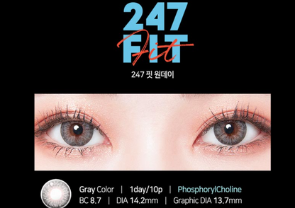 [Order Price] LENSTOWN 247 FIT - GRAY Daily Disposable/10 Tablets 