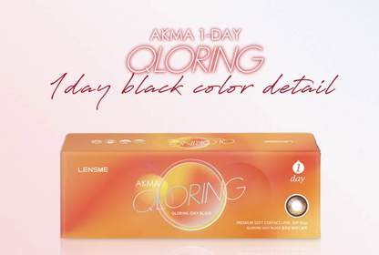 [Order Price] LENSME AKMA QLORING - BLACK Daily Disposable/30 Tablets 