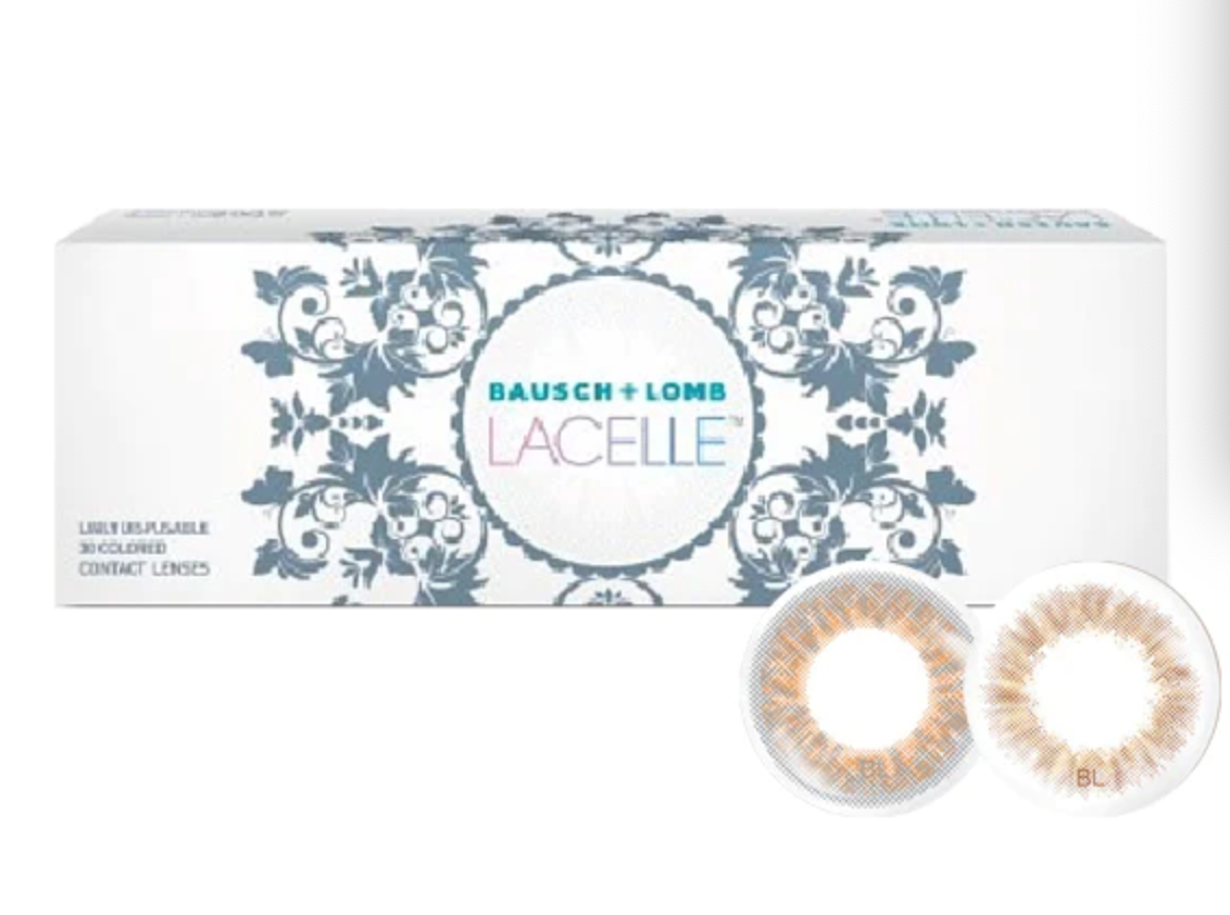 B&amp;L Bausch &amp; Lomb Lacelle Iconic Daily Disposable Color Contact Lenses Dear Brown