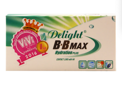 DELIGHT B&amp;B Max Hydration Plus Monthly Disposable Color Contact Lenses Black