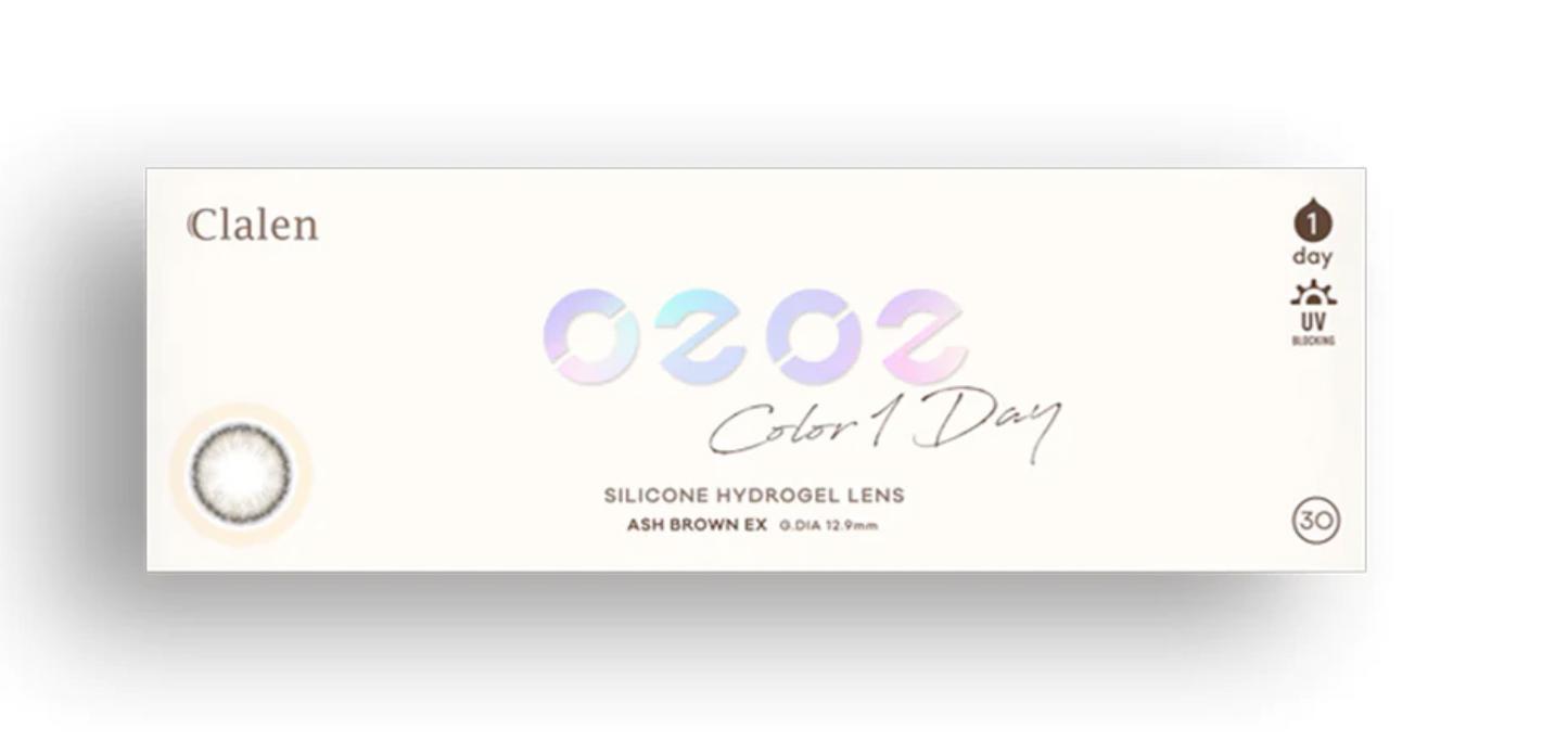 Clalen O2O2 Color 1Day Disposable Color Contact Lenses Sepia Choco EX