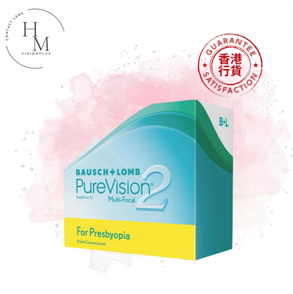 B&amp;L Bausch &amp; Lomb PUREVISION 2 HD For Presbypoia Monthly Disposable Progressive Contact Lenses